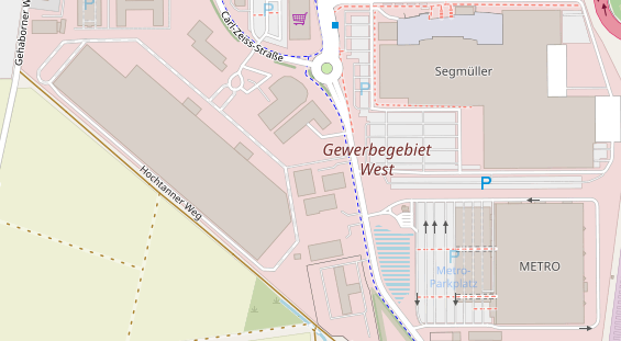 KFZ Werkstatt auf Satellitenbild