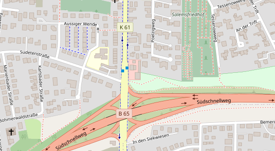 KFZ Werkstatt auf Satellitenbild