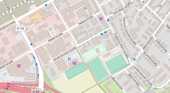 KFZ Werkstatt auf Satellitenbild