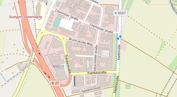 KFZ Werkstatt auf Satellitenbild