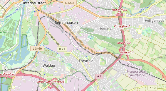 KFZ Werkstatt auf Karte