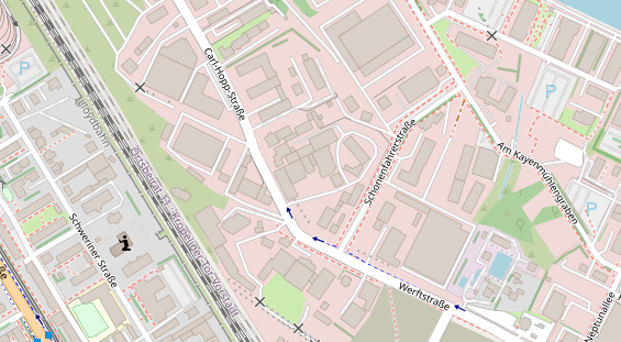 KFZ Werkstatt auf Satellitenbild