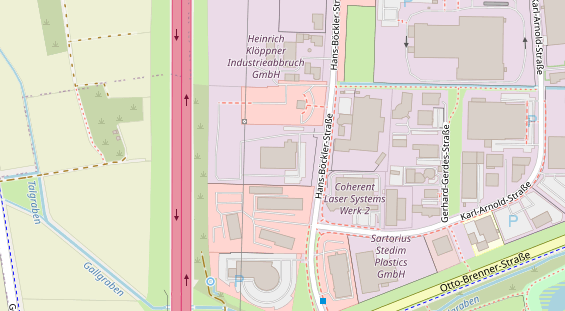 KFZ Werkstatt auf Satellitenbild