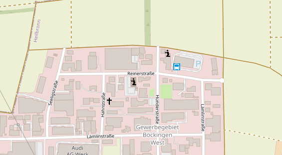 KFZ Werkstatt auf Satellitenbild