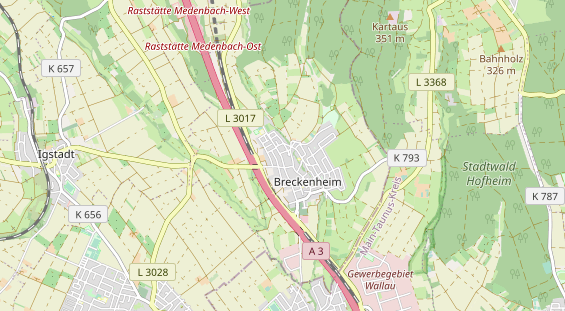 KFZ Werkstatt auf Karte