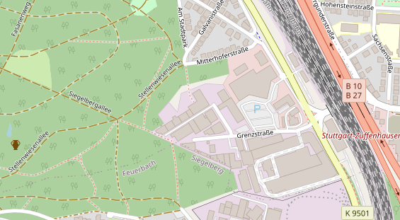 KFZ Werkstatt auf Satellitenbild
