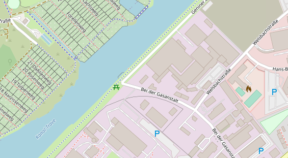 KFZ Werkstatt auf Satellitenbild