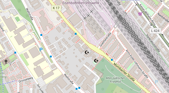 KFZ Werkstatt auf Satellitenbild