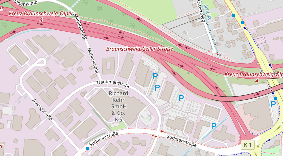 KFZ Werkstatt auf Satellitenbild