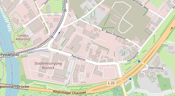 KFZ Werkstatt auf Satellitenbild