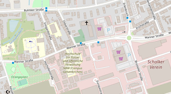 KFZ Werkstatt auf Satellitenbild