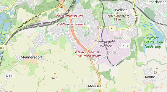 KFZ Werkstatt auf Karte
