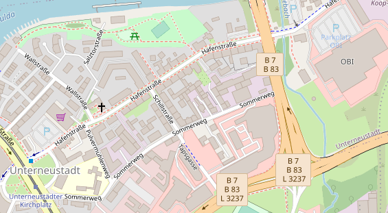 KFZ Werkstatt auf Satellitenbild