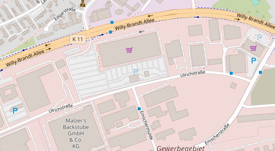 KFZ Werkstatt auf Satellitenbild