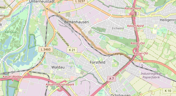 KFZ Werkstatt auf Karte