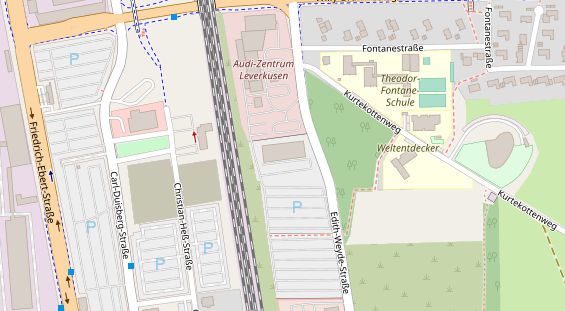 KFZ Werkstatt auf Satellitenbild