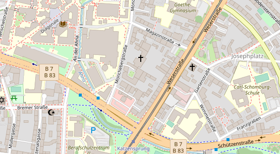 KFZ Werkstatt auf Satellitenbild