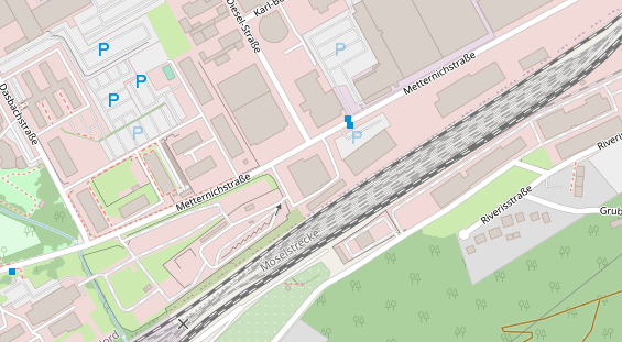 KFZ Werkstatt auf Satellitenbild
