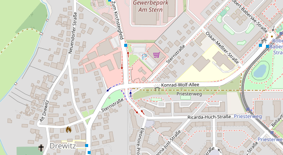 KFZ Werkstatt auf Satellitenbild