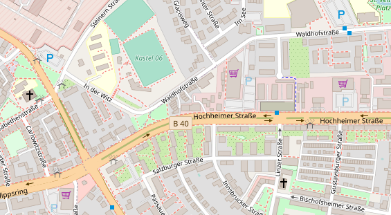 KFZ Werkstatt auf Satellitenbild