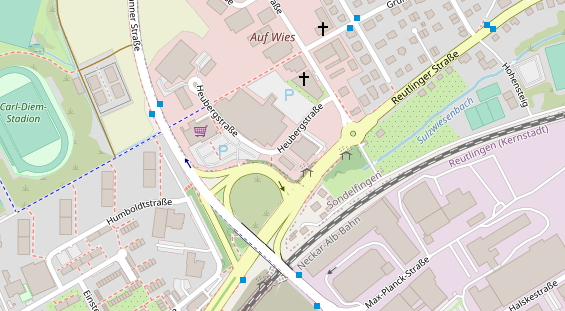 KFZ Werkstatt auf Satellitenbild