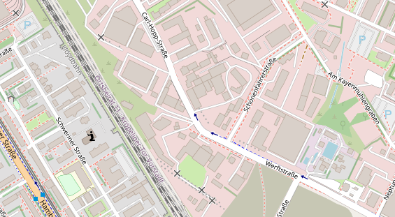 KFZ Werkstatt auf Satellitenbild