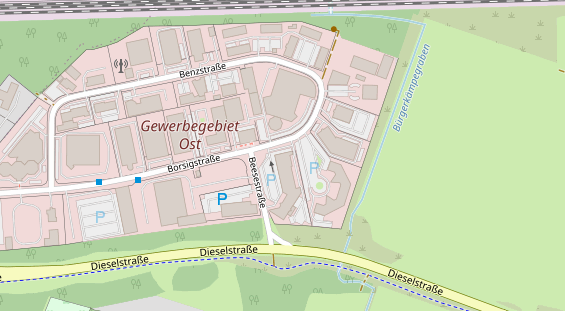 KFZ Werkstatt auf Satellitenbild