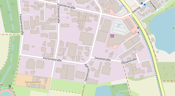KFZ Werkstatt auf Satellitenbild