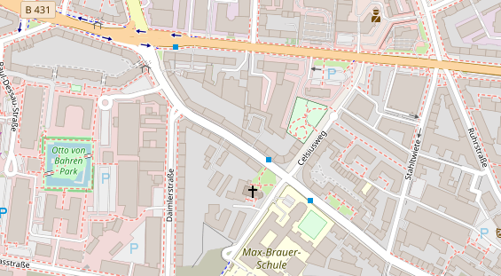 KFZ Werkstatt auf Karte