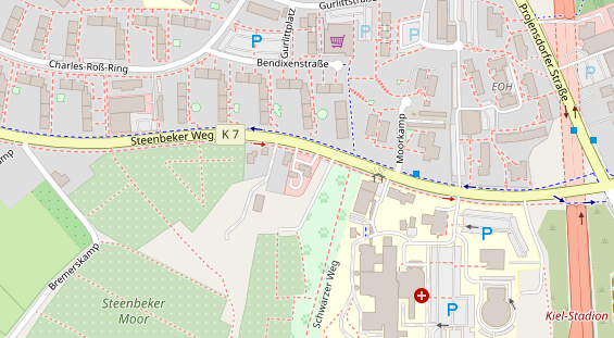 KFZ Werkstatt auf Satellitenbild